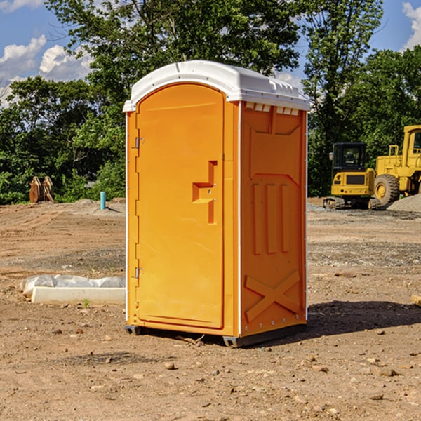 how often are the portable restrooms cleaned and serviced during a rental period in Brooktondale New York